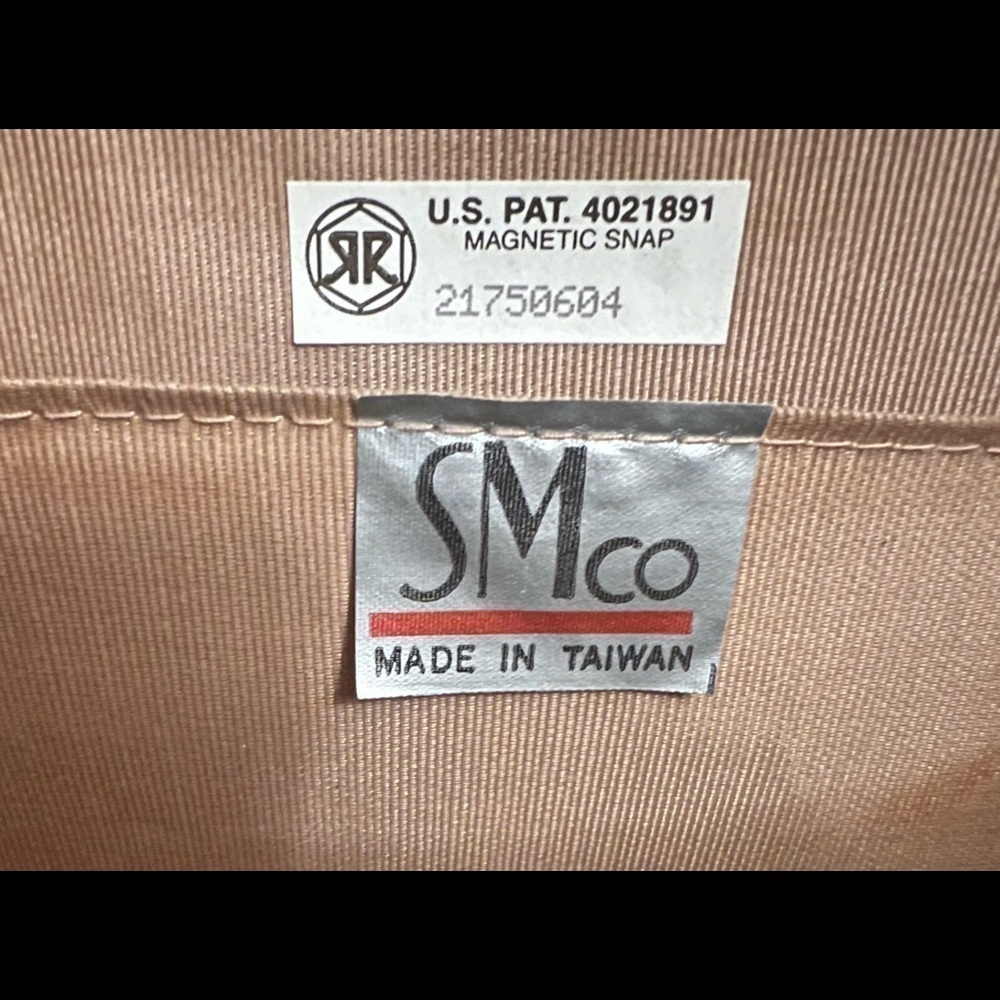 Vintage SMco Faux Croc Tan Bucket Bag with  Magnetic Snap Retro Purse - Picture 3 of 4